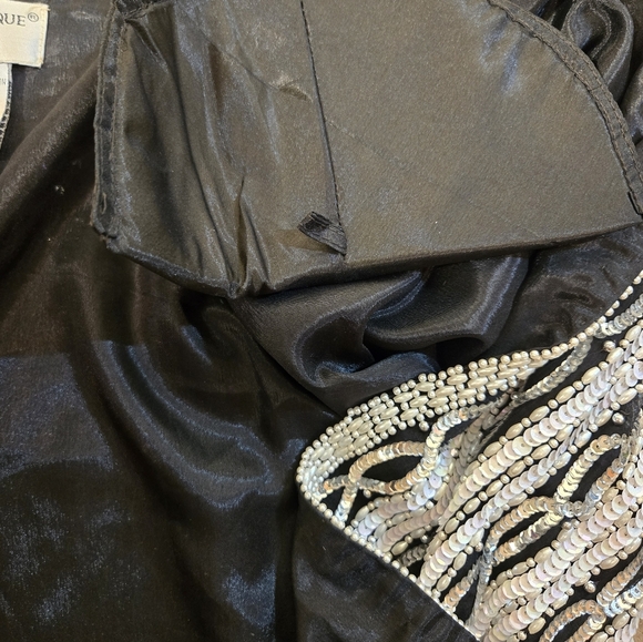 Vintage Papell Boutique Beaded Jacket XL , Silk Full Length Sleeve - Picture 8 of 8